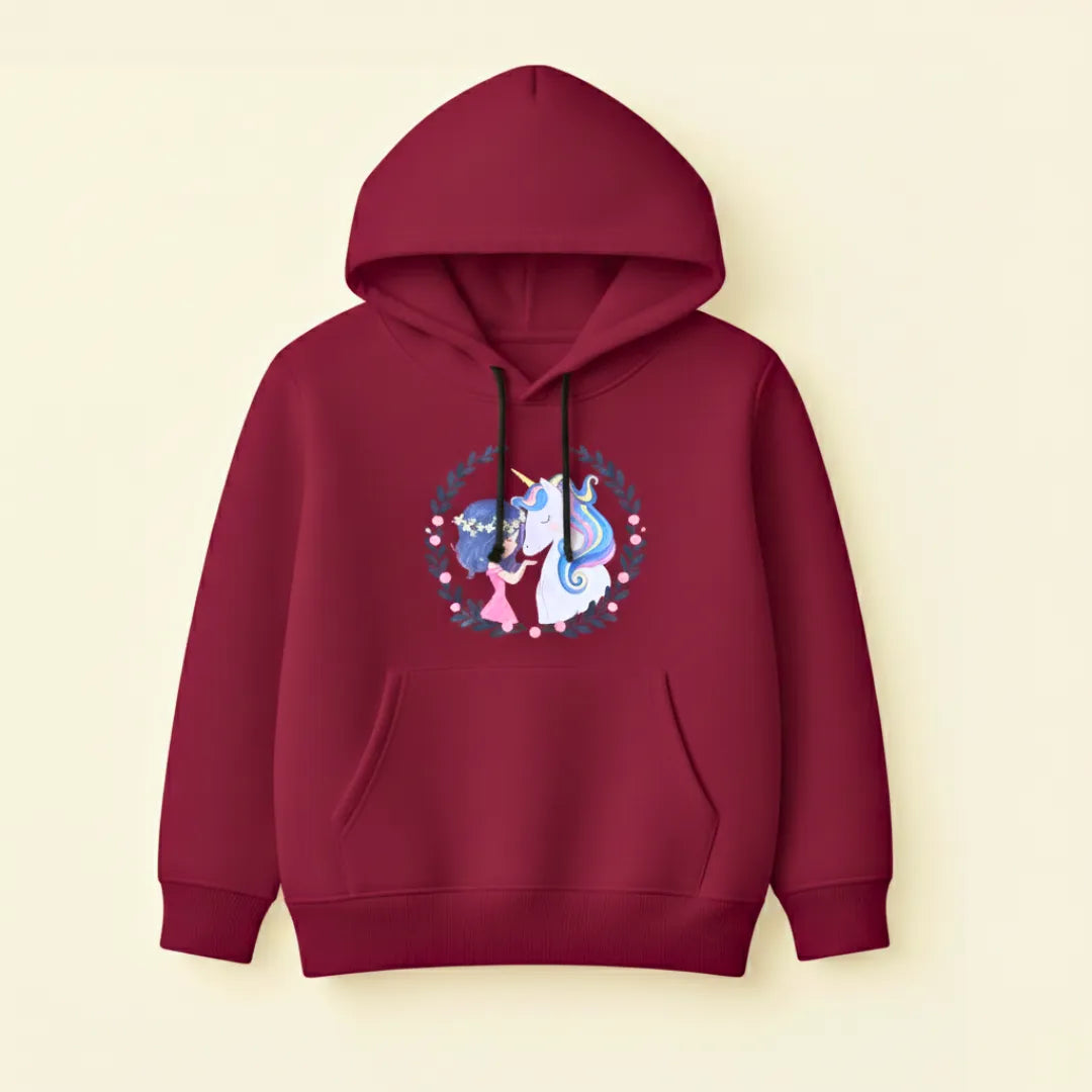 Kids Winter Girls Hoodie Collection – Unicorn & Graphic Edition (4 – 10 Years)