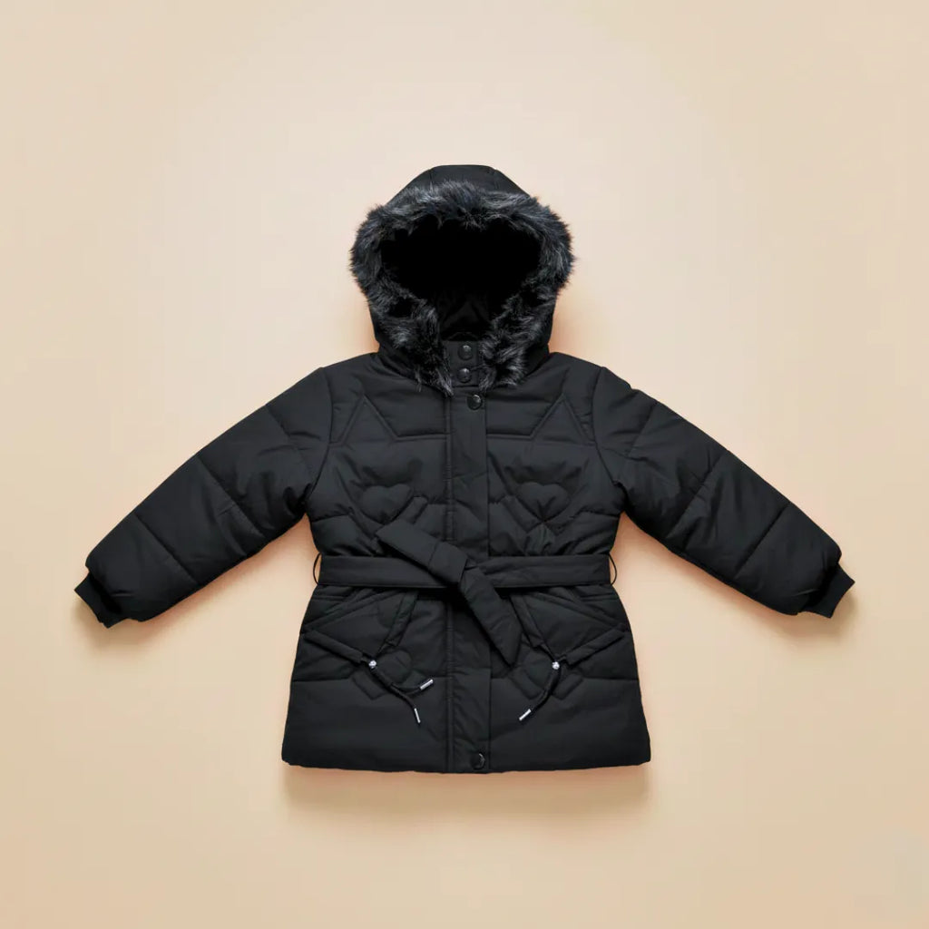 Girls Puffer Jacket – Cozy Hooded Winter Coat (7 to 12 Years)