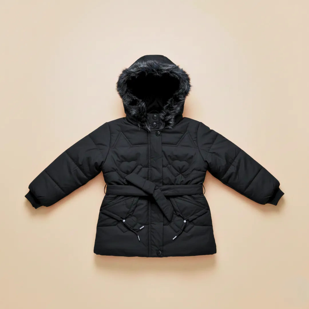 Girls Puffer Jacket – Cozy Hooded Winter Coat (7 to 12 Years)