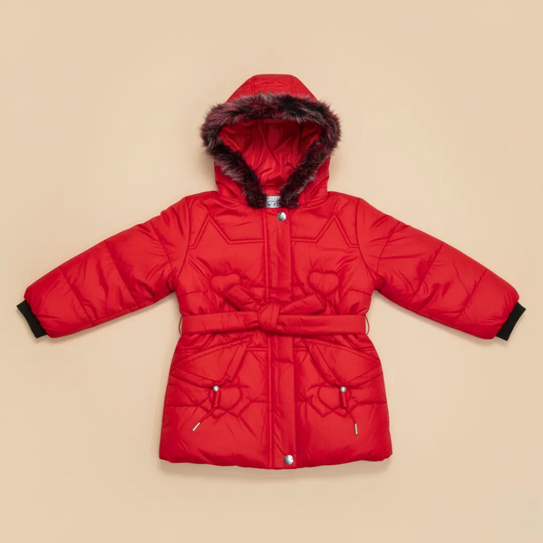 Girls Puffer Jacket – Cozy Hooded Winter Coat (7 to 12 Years)
