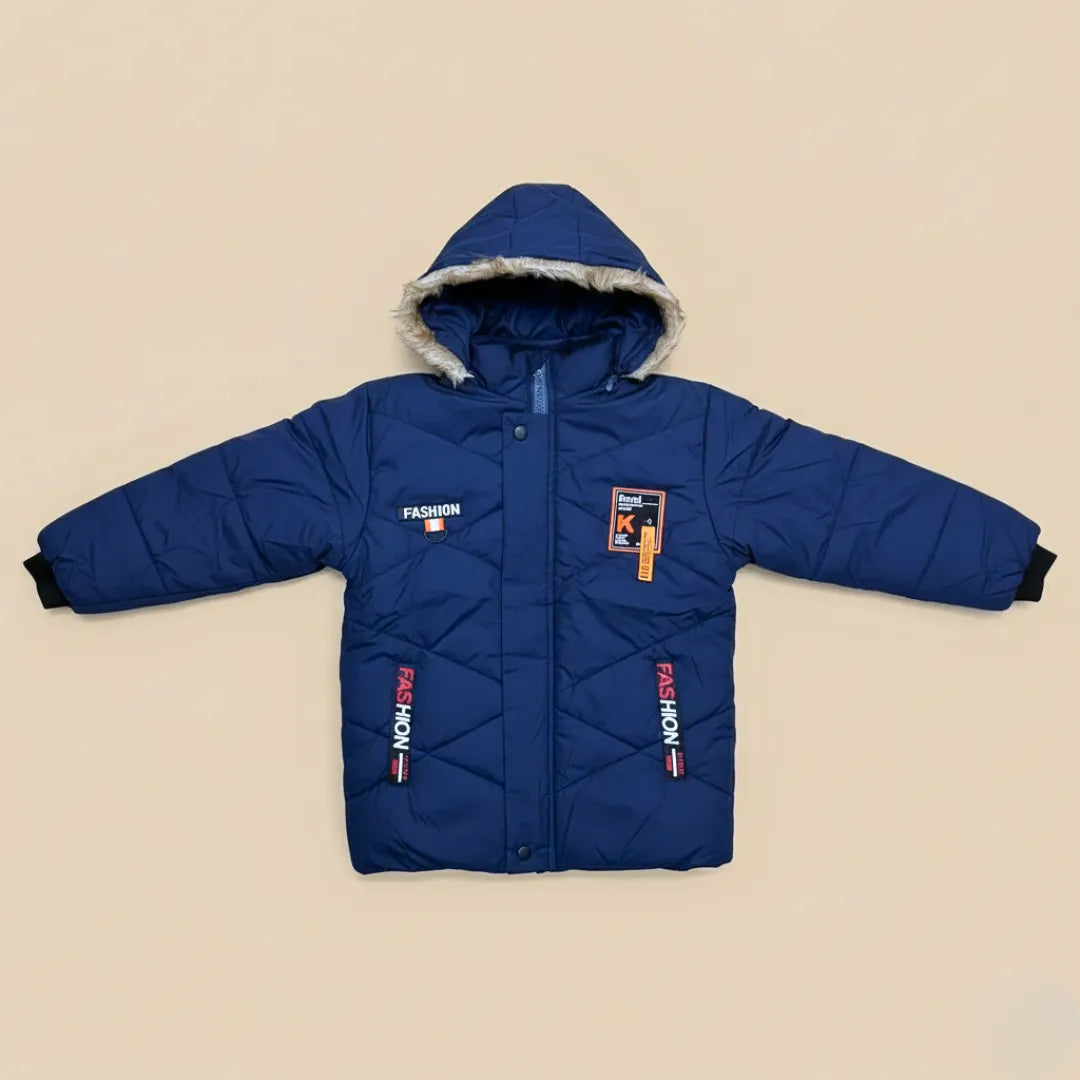 Boys Puffer Jacket – Soft Hooded Winter Coat (8 to 12 Years)
