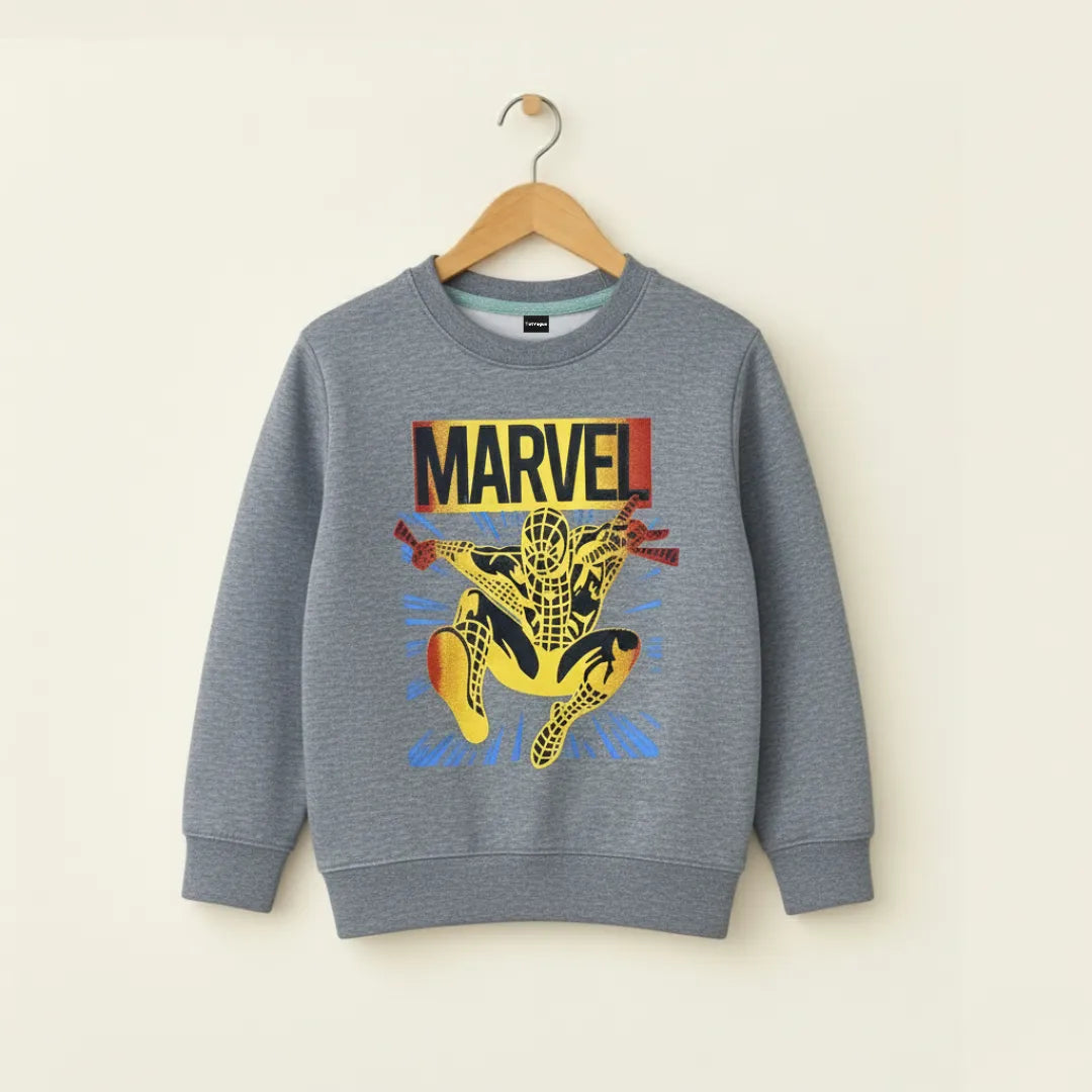 Marvel Kids Sweatshirt – Hero Grey Edition Warm Fleece Pullover