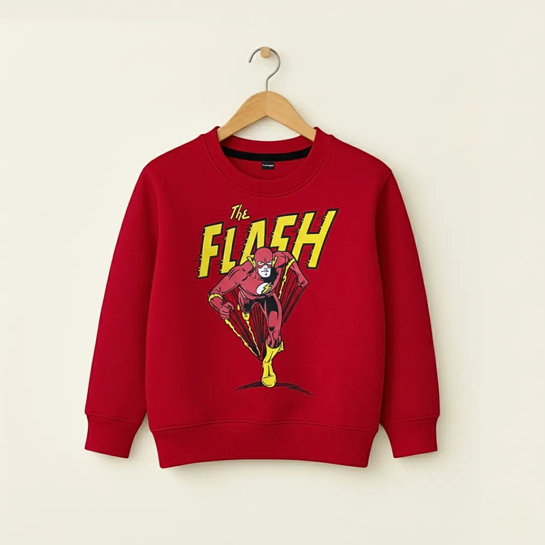 Flash Kids Sweatshirt – Red Speed Edition Soft Fleece Pullover