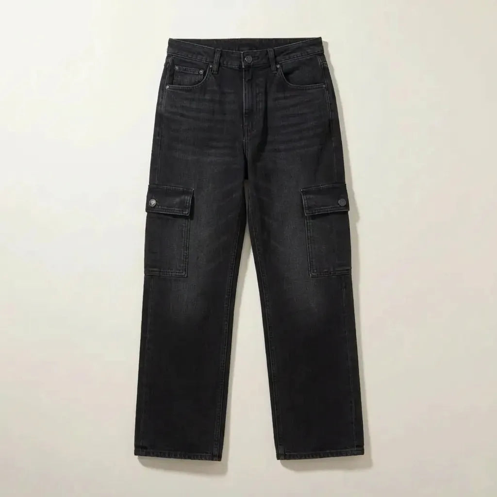 Cargo Export 6 Pocket Unisex Denim Jeans – Wide-Leg Cargo Style 20"–32"