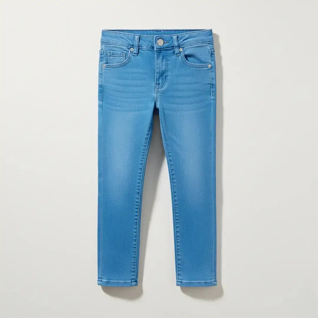 Expert Denim Unisex Skinny Fit Jeans – 4 Essential Washes (Black, Light, Mid, Dark) 20"–38" in light wash