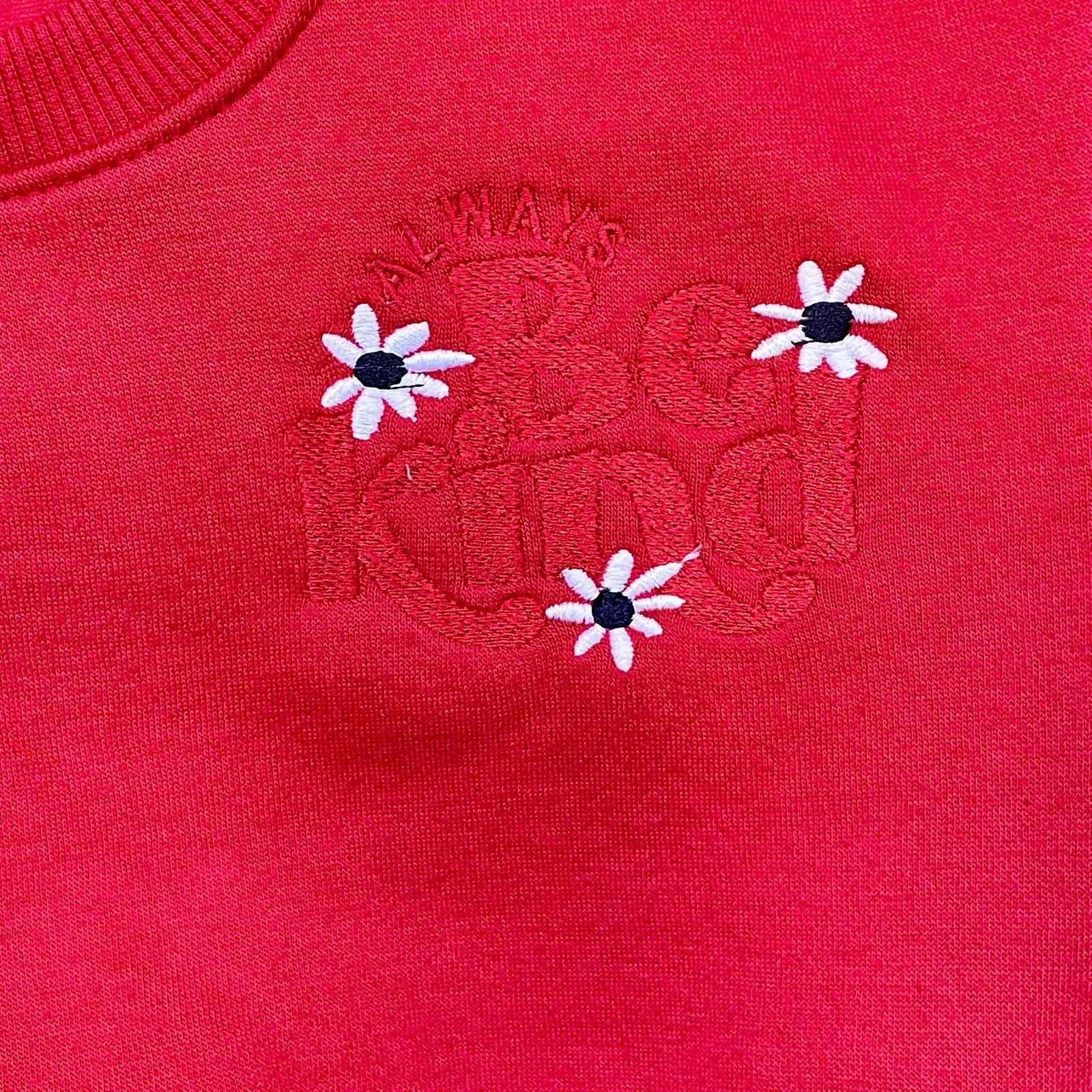 Be Kind Girls Tracksuit – Red Premium Bell Bottom Fleece Embroidery Set