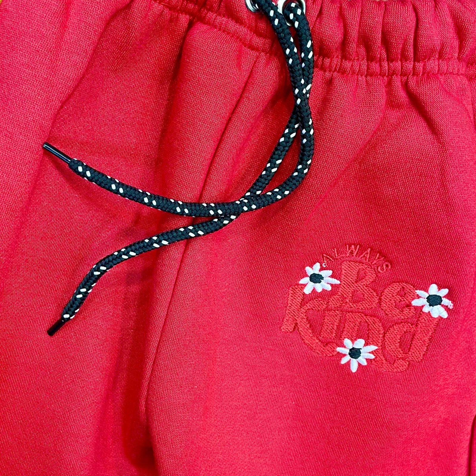 Be Kind Girls Tracksuit – Red Premium Bell Bottom Fleece Embroidery Set
